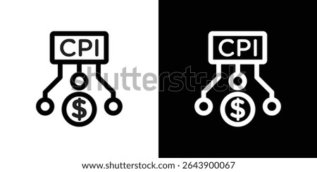 Consumer prices index icon vector simple element illustration editable