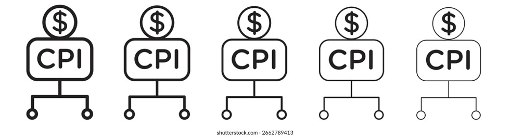 Consumer prices index icon for your web site design, logo, app, UI.
