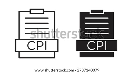 Consumer prices index icons designed in filled, outline, line and stroke style