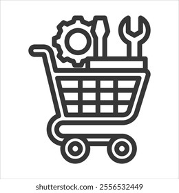 Consumer Product Outline Icon Vector Illustration