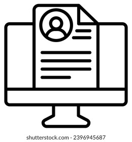 Consumer Profile icon line vector illustration