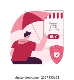 Consumer protection abstract concept vector illustration. Consumer advocacy service, buyers rights regulation, personal data protection policy, law firm, safe online purchase abstract metaphor.