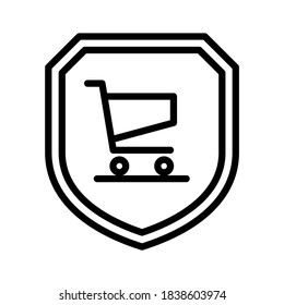 Consumer protection icon. Line vector. Isolate on white background.