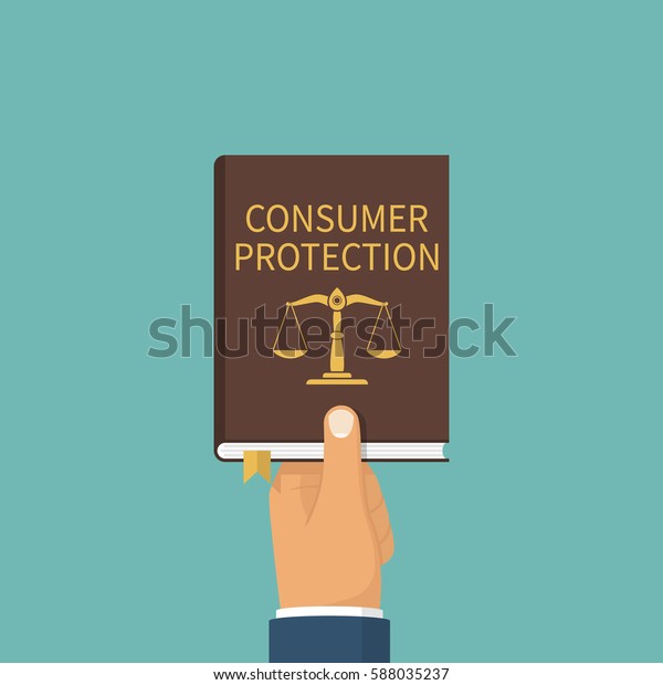 Consumer Protection Law Book Hold Hands Stock Vector (Royalty Free ...