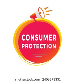 consumer protection text on label design for banner, low concept. Modern Vector template.