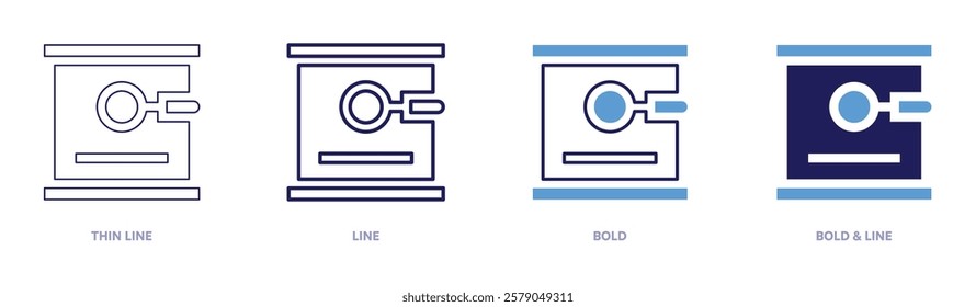 Consumer psychology icon in 4 different styles. Thin Line, Line, Bold, and Bold Line. Duotone style. Editable stroke.