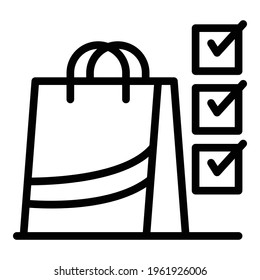 Consumer purchase icon. Outline Consumer purchase vector icon for web design isolated on white background