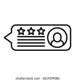 Consumer reputation icon. Outline consumer reputation vector icon for web design isolated on white background