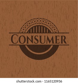 Consumer retro wood emblem