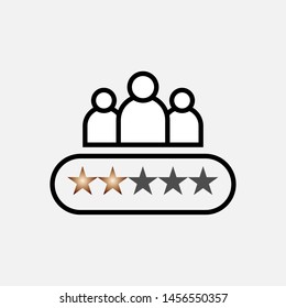 Consumer Review Icon. Rating of Consumer Satisfying Illustration As A Simple Vector, Sign & Trendy Symbol for Design and Websites, Presentation or Mobile Application.