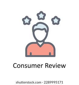 Consumer Review Vector Fill outline icons. Simple stock illustration stock