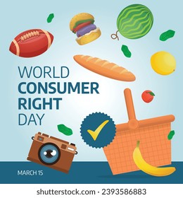 Consumer Rights Day: Vector Design Template for Empowering Visuals. Illustrate advocacy and awareness with this impactful graphic element.