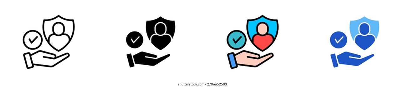Conjunto de iconos de derechos del consumidor Colección de estilos múltiples
