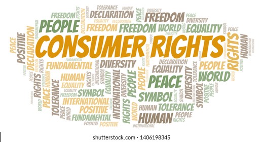 Consumer Rights Word Cloud Wordcloud Made Stock Vector (Royalty Free ...