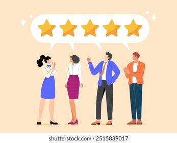 satisfação do consumidor, dando um feedback de 5 estrelas