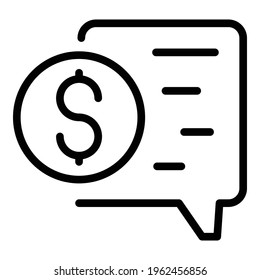 Consumer service icon. Outline Consumer service vector icon for web design isolated on white background