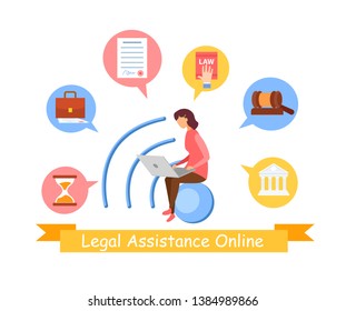 Consumer, Social Law Service Web Banner Template. Female Legal Assistant, Lawyer Cartoon Vector Character. Jurisprudence Science Teacher, Tutor, University Faculty Student Preparing for Lesson