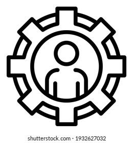 Icono de destino de consumidor. Icono de vector de destino de contorno para diseño web aislado en fondo blanco