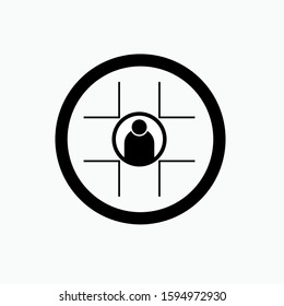 Consumer Target. Market Segment Symbol for Design, Presentation, Website or Apps Elements - Vector.