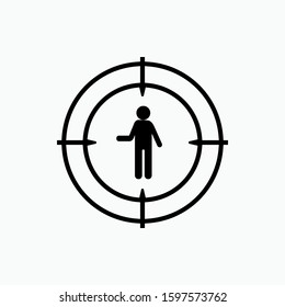 Consumer Target. Market, Segment Symbol for Design, Presentation, Website or Apps Elements - Vector. 