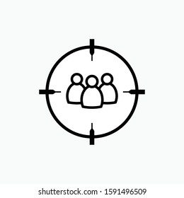 Consumer Target. Segment, Targeting Symbol. Applied for Design, Presentation, Website or Apps Elements - Vector. 