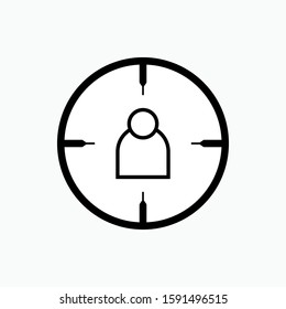 Consumer Target - Vector, Sign and Symbol for Design, Presentation, Website or Apps Elements.
