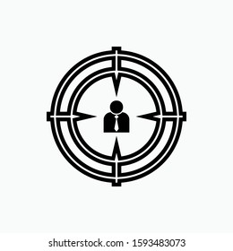 Consumer Target - Vector, Sign and Symbol for Design, Presentation, Website or Apps Elements.
