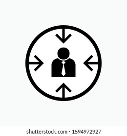 Consumer Target - Vector, Sign and Symbol for Design, Presentation, Website or Apps Elements.