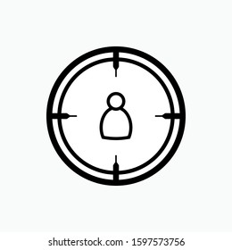 Consumer Target - Vector, Sign and Symbol for Design, Presentation, Website or Apps Elements.