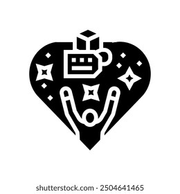 consumer trust behavior glyph icon vector. consumer trust behavior sign. isolated symbol illustration