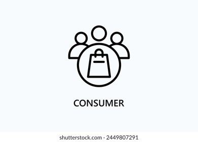 Consumer vector, icon or logo sign symbol illustration