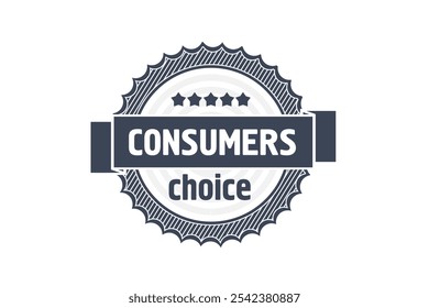 Consumers choice badge. Vector label isolated on white background
