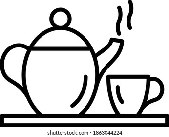 Consuming Hot Drinks Concept, Tea Cup Set Vector Color Icon Design, Winter Fall activities Symbol on white background, Cold Weather Sign, Wild Season Elements,
