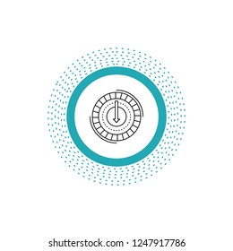 Consumption, cost, expense, lower, reduce Line Icon. Vector isolated illustration