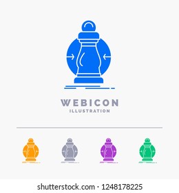 Consumption, cost, expense, lower, reduce 5 Color Glyph Web Icon Template isolated on white. Vector illustration