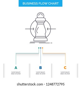 Consumption, cost, expense, lower, reduce Business Flow Chart Design with 3 Steps. Line Icon For Presentation Background Template Place for text