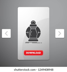 Consumption, cost, expense, lower, reduce Glyph Icon in Carousal Pagination Slider Design & Red Download Button