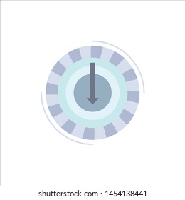 Consumption, cost, expense, lower, reduce Flat Color Icon Vector