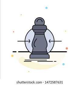 Consumption, cost, expense, lower, reduce Flat Color Icon Vector