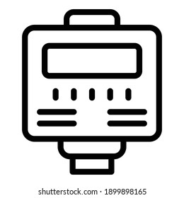 Verbrauchszähler-Symbol Konsumzähler für Konsumausgaben, Vektorsymbol für Webdesign einzeln auf weißem Hintergrund