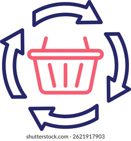 Consumption Icon Color Vector Illustration