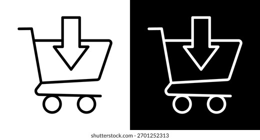 Consumption Icon Of Line Black And White Style Vector Illustration
