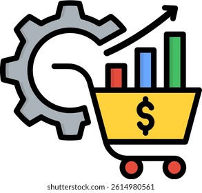 Consumption Icon Lineal Color Vector Illustration
