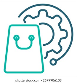 Konsum Umriss Blau einzelne Symbol Illustration