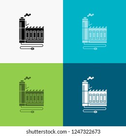 Consumption, resource, energy, factory, manufacturing Icon Over Various Background. glyph style design, designed for web and app. Eps 10 vector illustration