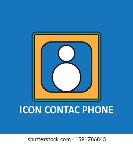 contac single icon. 1 person contact illustration
