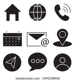 contac us icon. contac us set symbol vector elements for infographic web.