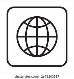 Vector de contorno de icono de stock de contacto y Web