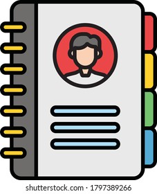 Diseño de ilustración de vector de icono de contacto