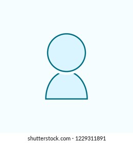 contact 2 colored line icon. Simple colored element illustration. contact outline symbol design from web icons set